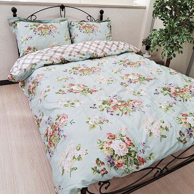 【LAURA ASHLEY】ローズモア　掛け布団カバー　ダブル　190cm X 210cm（メーカー希望小売価格￥31,377税込）
