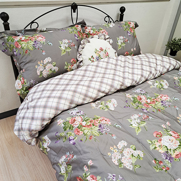 【LAURA ASHLEY】ローズモア　掛け布団カバー　ダブル　190cm X 210cm（メーカー希望小売価格￥31,377税込）