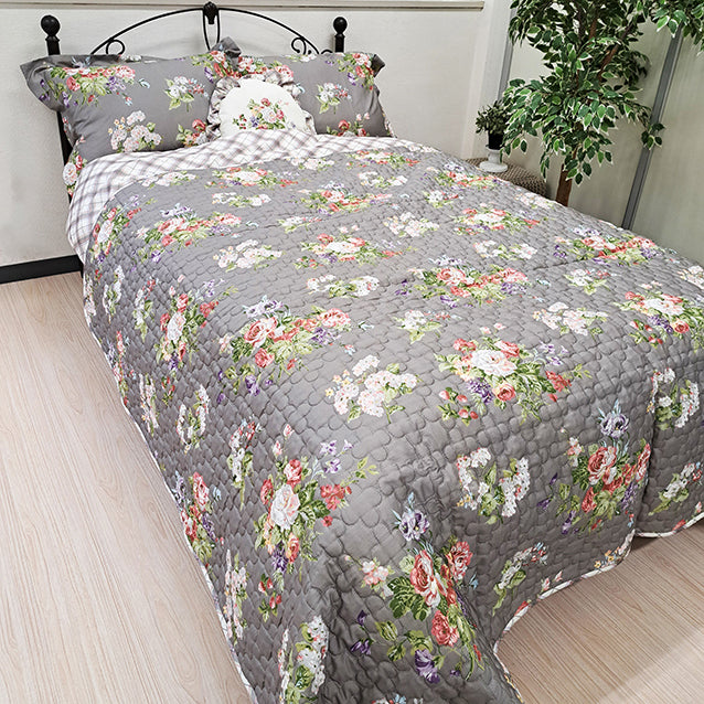 【LAURA ASHLEY】ローズモア　キルトマルチカバー　M　190cm X 190cm（メーカー希望小売価格￥35,689税込）