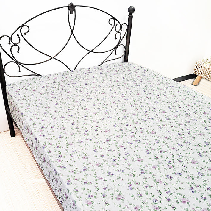 【LAURA　ASHLEY】ウィステリア　フィッティドシーツ　ダブル　140cm X 200cm（メーカー希望小売価格￥20,350税込）