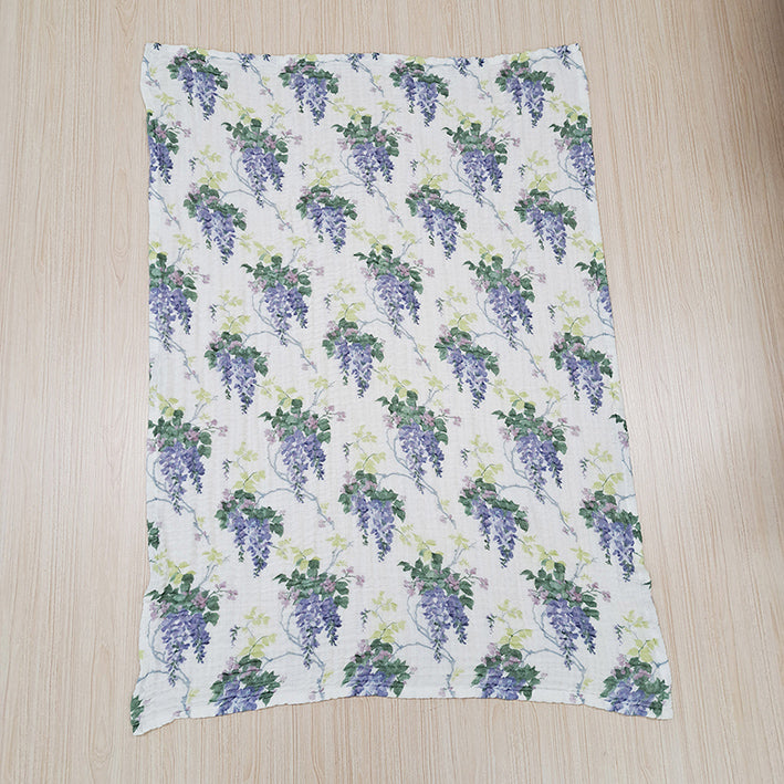 【LAURA　ASHLEY】ウィステリア　ガーゼケットハーフ　140cm X 100cm（メーカー希望小売価格￥9,460税込）