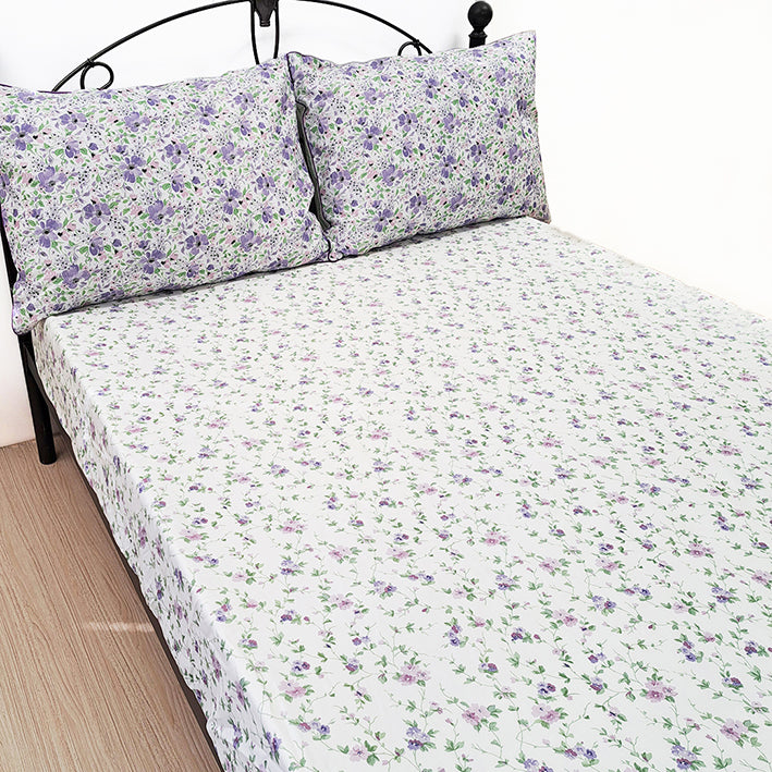 【LAURA　ASHLEY】ウィステリア　フィッティドシーツ　シングル　100cm X 200cm（メーカー希望小売価格￥17,490税込）