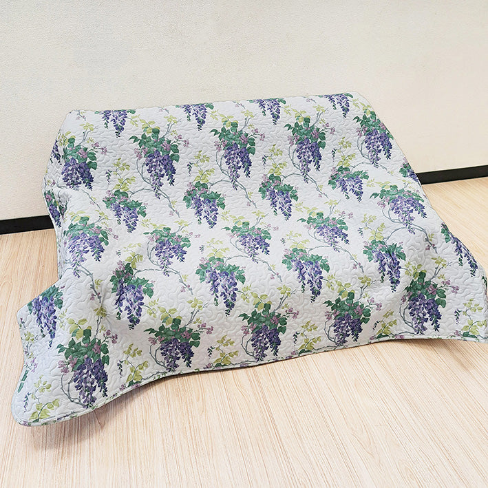 【LAURA　ASHLEY】ウィステリア　キルトマルチカバー　M　190cm X 190cm（メーカー希望小売価格￥35,750税込）