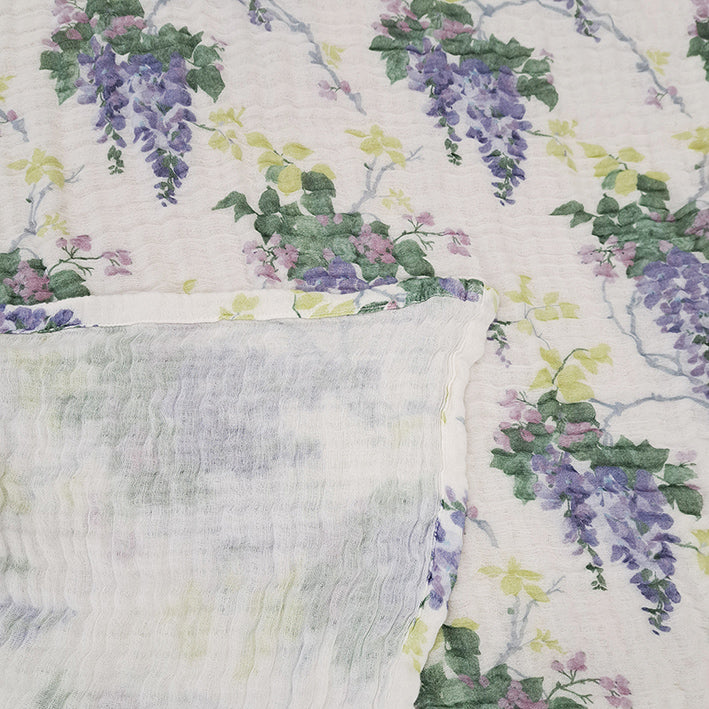 【LAURA　ASHLEY】ウィステリア　ガーゼケットハーフ　140cm X 100cm（メーカー希望小売価格￥9,460税込）