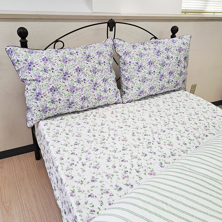 【LAURA　ASHLEY】ウィステリア　ピローケース　50cm X 70cm（メーカー希望小売価格￥6,655税込）