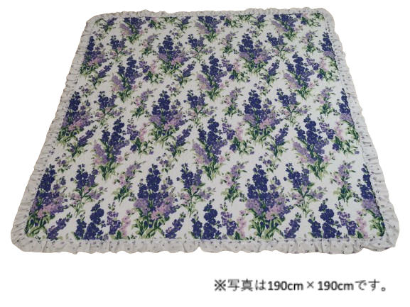 LAURA ASHLEY　ストックス　コットン100%　サテン　キルトマルチカバー 190cm×190cm　　　　　　　　　　　　　(メーカー希望小売価格 ￥30,800)