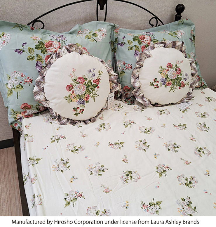 【LAURA ASHLEY】ローズモア　フィッティドシーツ　ダブル　140cm X 200cm（メーカー希望小売価格￥20,300税込）