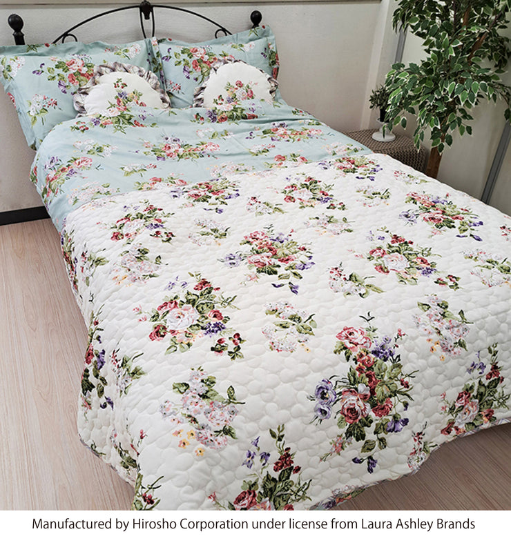 【LAURA ASHLEY】ローズモア　キルトマルチカバー　M　190cm X 190cm（メーカー希望小売価格￥35,689税込）