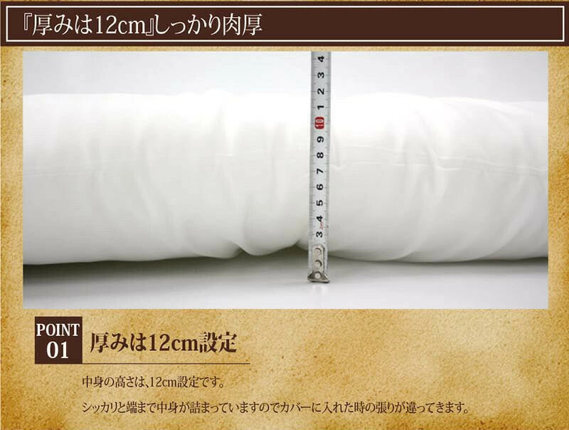 【ヌード長座布団(60×110cm)】クッション ヌードクッション クッション中身  シートクッション 洗える座布団